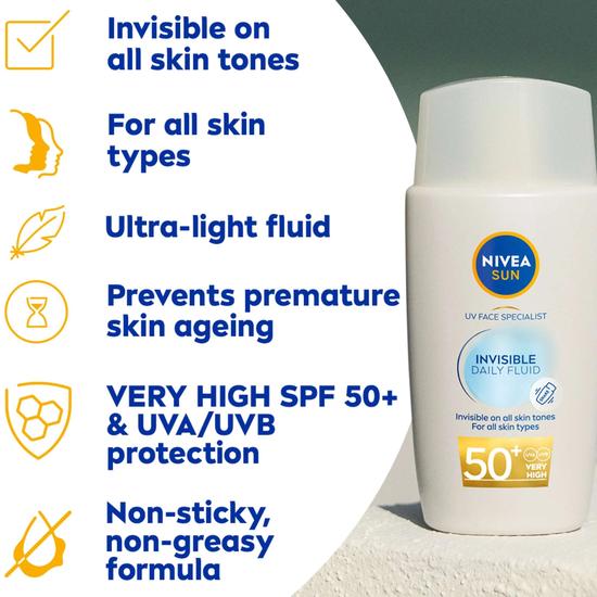 Nivea Sun Care UV Face Specialist Invisible Daily Fluid SPF 50+ 40ml