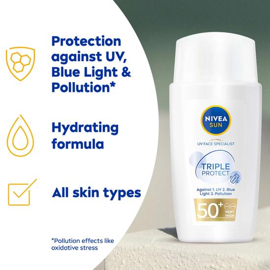 Nivea Sun Care UV Face Specialist Triple Protect SPF 50+ Fluid 40ml