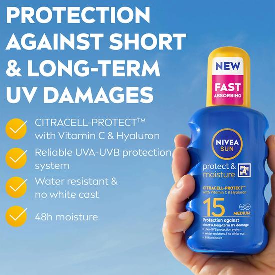 Nivea Sun Protect & Moisture Medium Spray 15 SPF 200ml