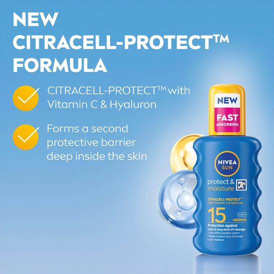 Nivea Sun Protect & Moisture Medium Spray 15 SPF 200ml