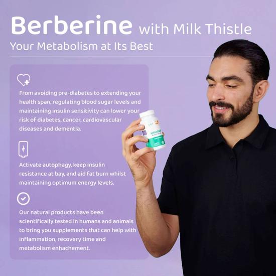 NMN Bio Berberine With Milk Thistle Capsules 60 Capsules