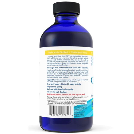Nordic Naturals Arctic Cod Liver Oil 1060mg Lemon 237ml
