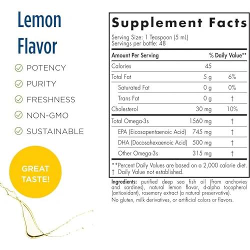 Nordic Naturals Arctic Omega Lemon 237ml