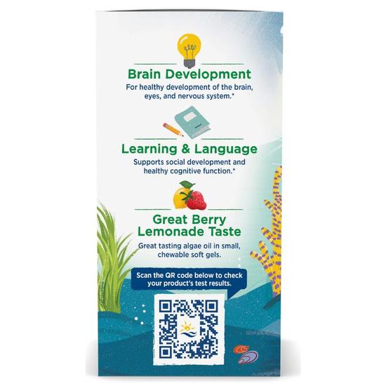 Nordic Naturals Children's DHA Vegetarian 375mg Berry Lemonade Chewables 120 Chewables