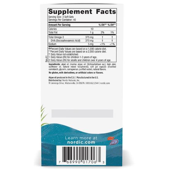 Nordic Naturals Children's DHA Vegetarian 375mg Berry Lemonade Chewables 120 Chewables
