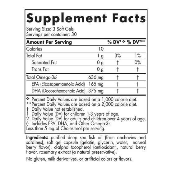 Nordic Naturals Children's DHA Xtra 636mg Berry Punch Mini Softgels 90 Softgels