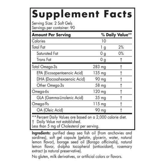 Nordic Naturals Complete Omega Junior 283mg Lemon Mini Softgels 180 Softgels
