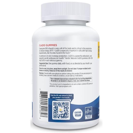 Nordic Naturals CoQ10 100mg Strawberry Gummies 60 Gummies