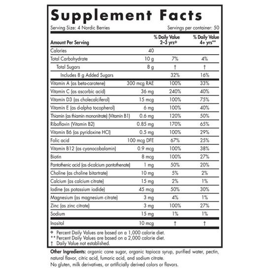 Nordic Naturals Nordic Berries Multivitamin Original Flavour Gummies 120 Gummies