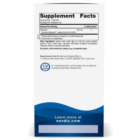 Nordic Naturals Nordic CoQ10 Ubiquinol 100mg Softgels 60 Softgels