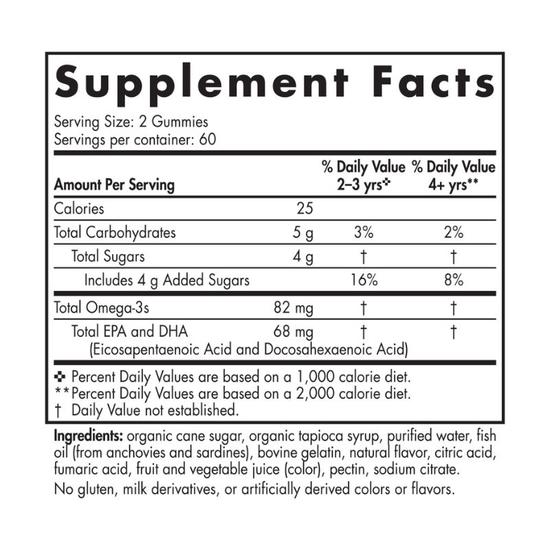 Nordic Naturals Nordic Omega-3 82mg Tangerine Treats Gummies 60 Gummies