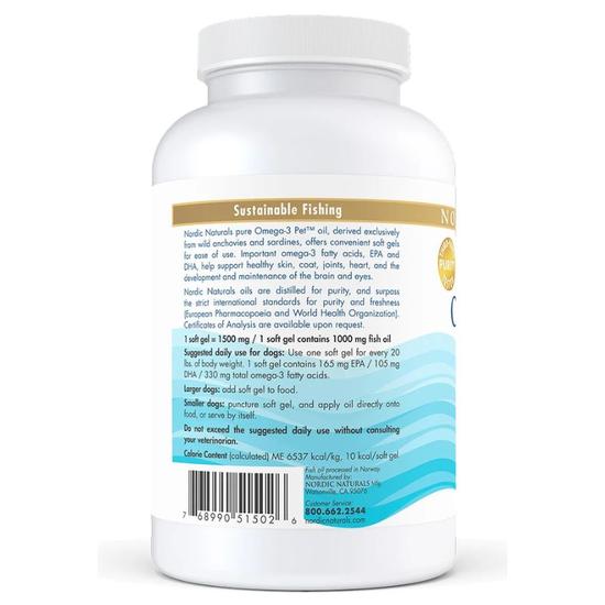 Nordic Naturals Omega-3 Pet Softgels 90 Softgels