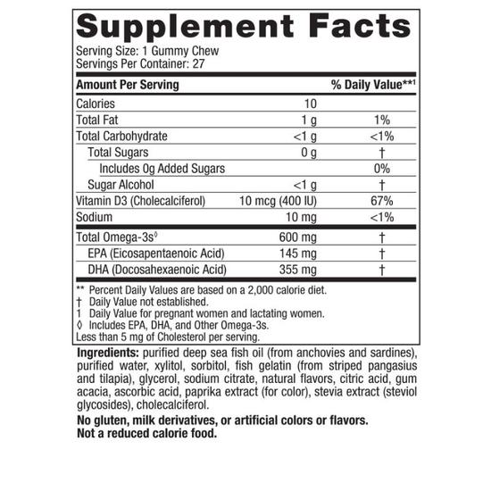 Nordic Naturals Prenatal DHA Strawberry Orange Gummies 27 Gummies