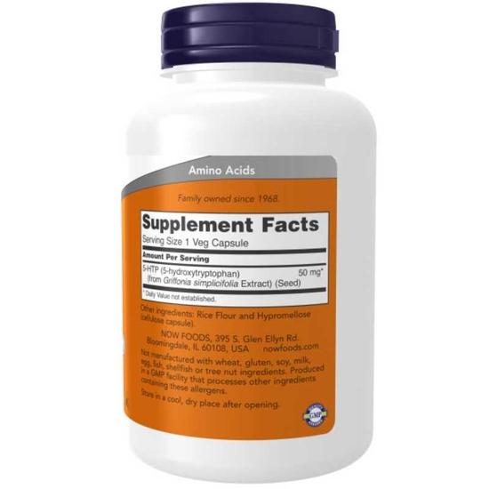 NOW Foods 5-HTP 50mg Capsules 30 Capsules