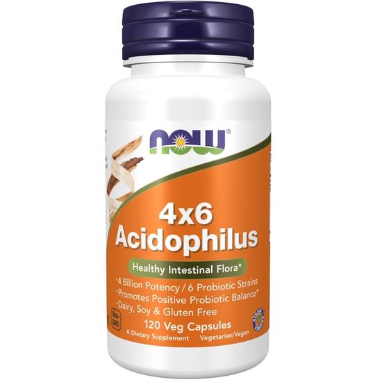 NOW Foods Acidophilus 4x6 Capsules 60 Capsules