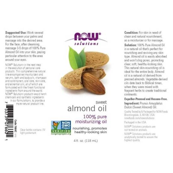 NOW Foods Almond Oil Pure 118ml
