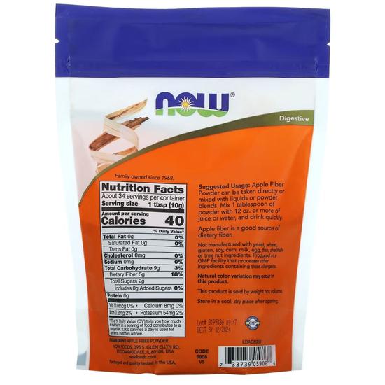 NOW Foods Apple Fibre 340g