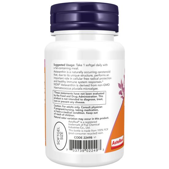 NOW Foods Astaxanthin 10mg Softgels 60 Softgels