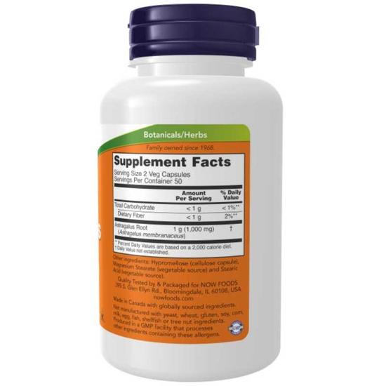NOW Foods Astragalus Extract 500mg Capsules 90 Capsules