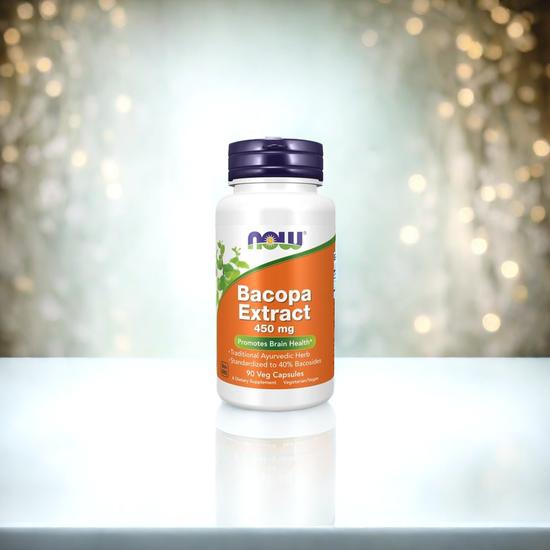 NOW Foods Bacopa Extract 450mg Capsules 90 Capsules