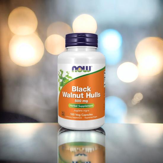 NOW Foods Black Walnut Hulls 500mg Capsules 100 Capsules