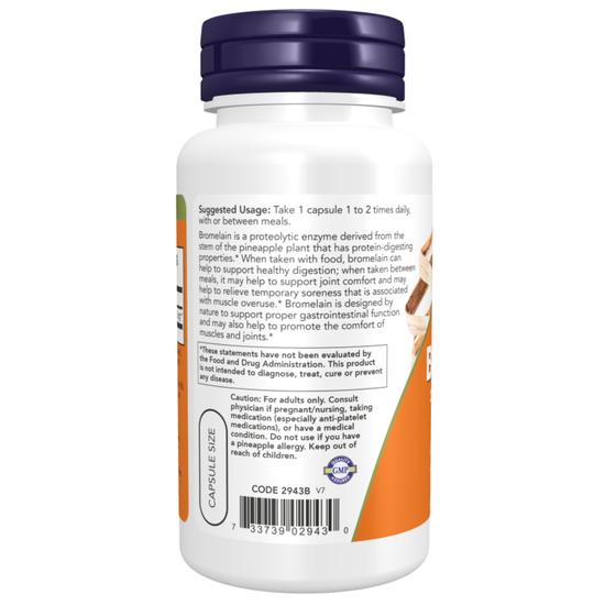 NOW Foods Bromelain 500mg Capsules 60 Capsules