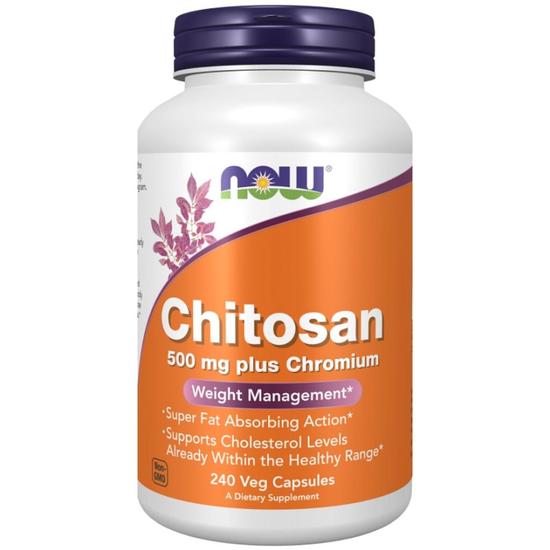 NOW Foods Chitosan 500mg Plus Chromium Capsules 240 Capsules