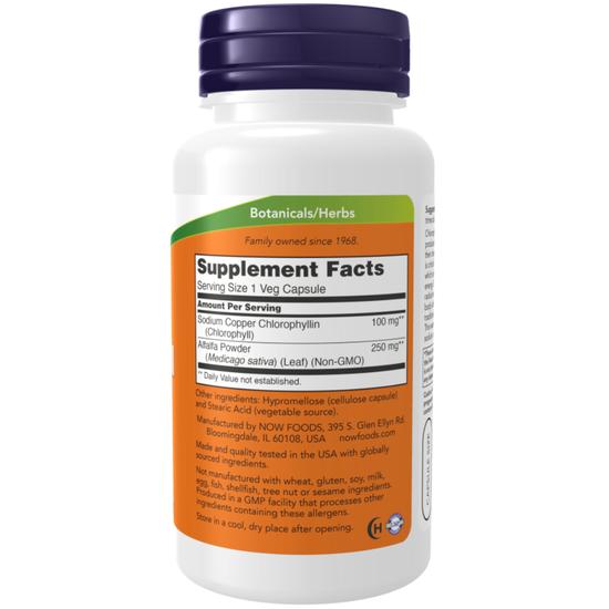 NOW Foods Chlorophyll 100mg Capsules 90 Capsules