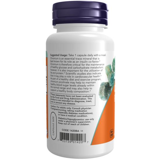 NOW Foods Chromium Picolinate 200mcg Capsules 100 Capsules