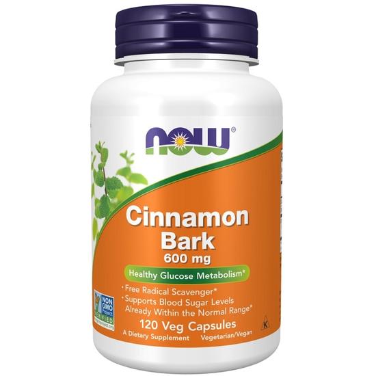 NOW Foods Cinnamon Bark 600mg Capsules 120 Capsules