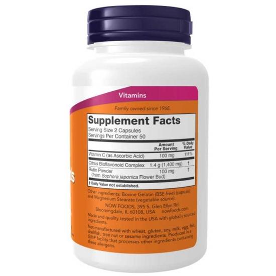 NOW Foods Citrus Bioflavonoids 700mg Capsules 100 Capsules