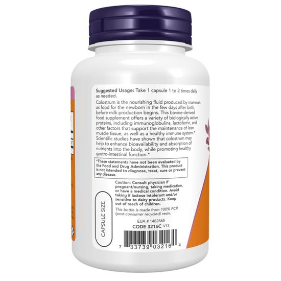 NOW Foods Colostrum 500mg Capsules 120 Capsules