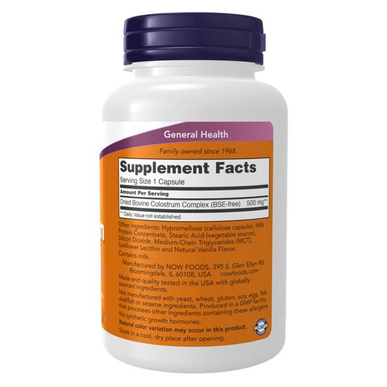 NOW Foods Colostrum 500mg Capsules 120 Capsules
