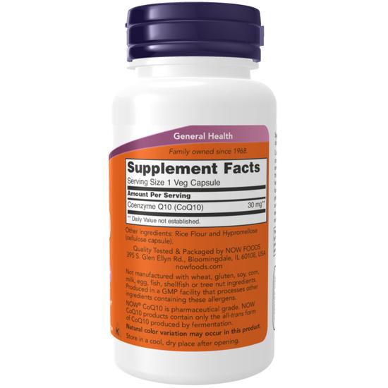 NOW Foods CoQ10 30mg Capsules 60 Capsules