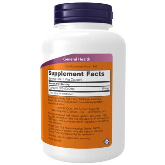 NOW Foods CoQ10 60mg Capsules 60 Capsules