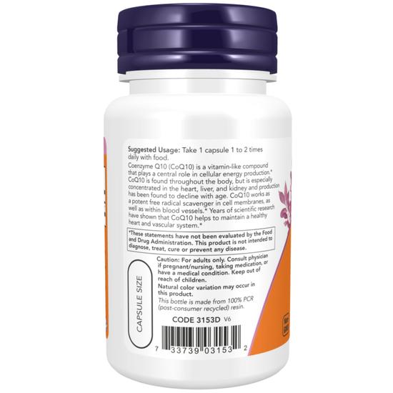 NOW Foods CoQ10 60mg Capsules 60 Capsules