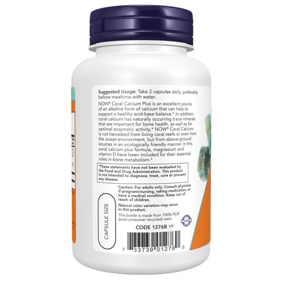 NOW Foods Coral Calcium Plus Capsules 100 Capsules