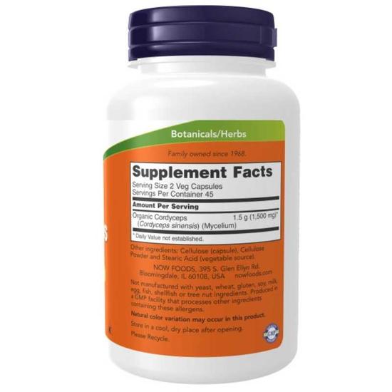 NOW Foods Cordyceps 750mg Capsules 90 Capsules