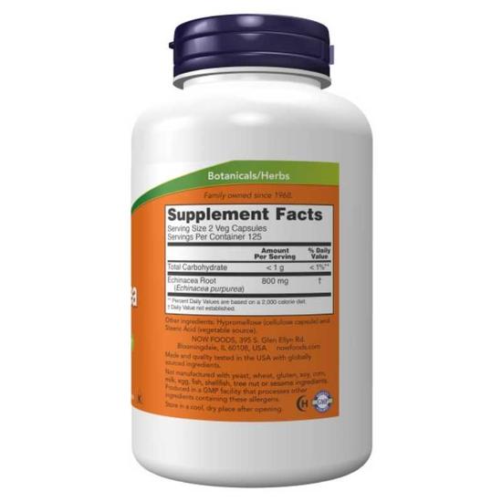 NOW Foods Echinacea 400mg Capsules 100 Capsules