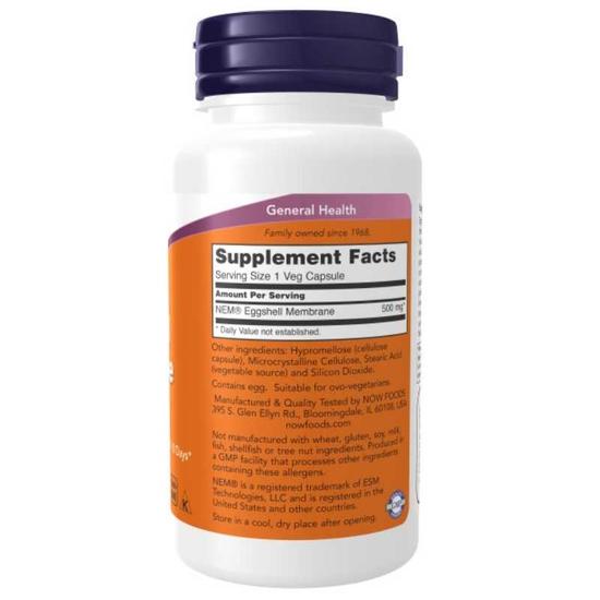 NOW Foods Eggshell Membrane 500mg Capsules 60 Capsules
