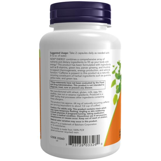 NOW Foods Energy Capsules 90 Capsules