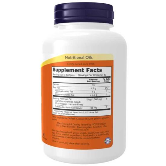 NOW Foods Evening Primrose Oil 500mg Softgels 100 Softgels