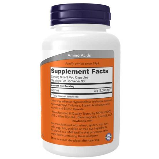 NOW Foods Glycine 1000mg Capsules 100 Capsules