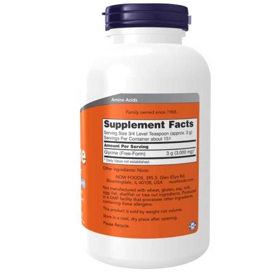 NOW Foods Glycine Pure Powder 454g