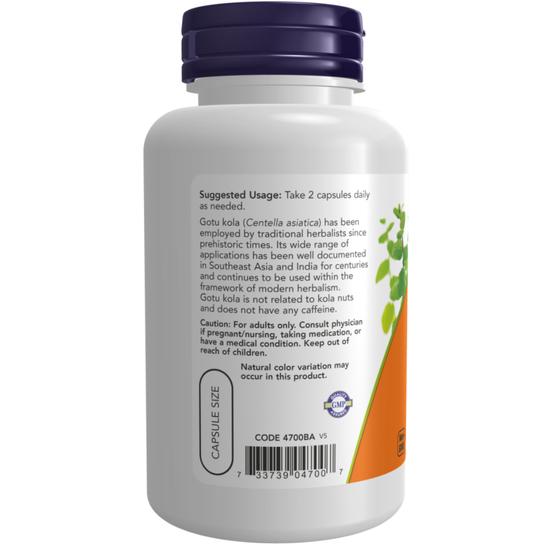 NOW Foods Gotu Kola 450mg Capsules 100 Capsules