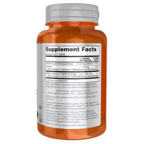 NOW Foods HMB 1000mg Tablets 90 Tablets
