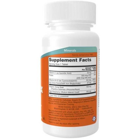 NOW Foods Iron Complex Tablets 100 Tablets