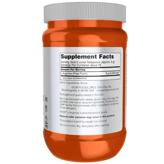 NOW Foods L-Arginine Pure Powder 454g