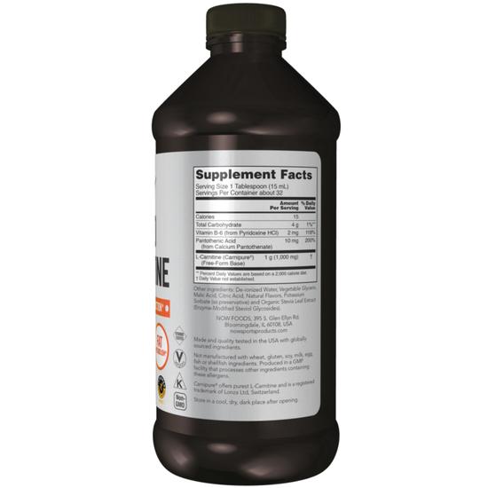 NOW Foods L-Carnitine Liquid 1000mg Tropical Punch 473ml