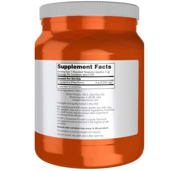 NOW Foods L-Glutamine 5000mg Powder 454g
